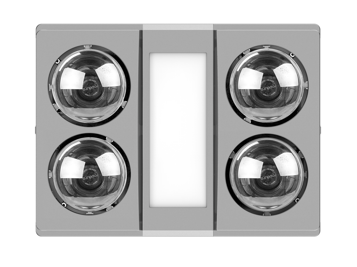 Modura AllLux4 - 4 Heat 3 in 1 Bathroom Heater Exhaust Fan with 16W Tricolour Panel Light
