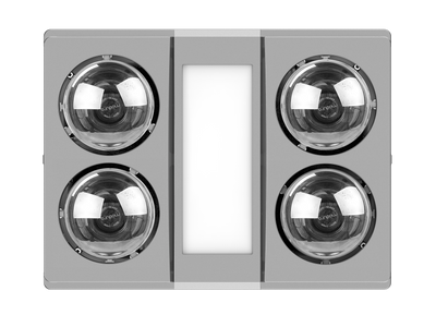 Modura AllLux4 - 4 Heat 3 in 1 Bathroom Heater Exhaust Fan with 16W Tricolour Panel Light