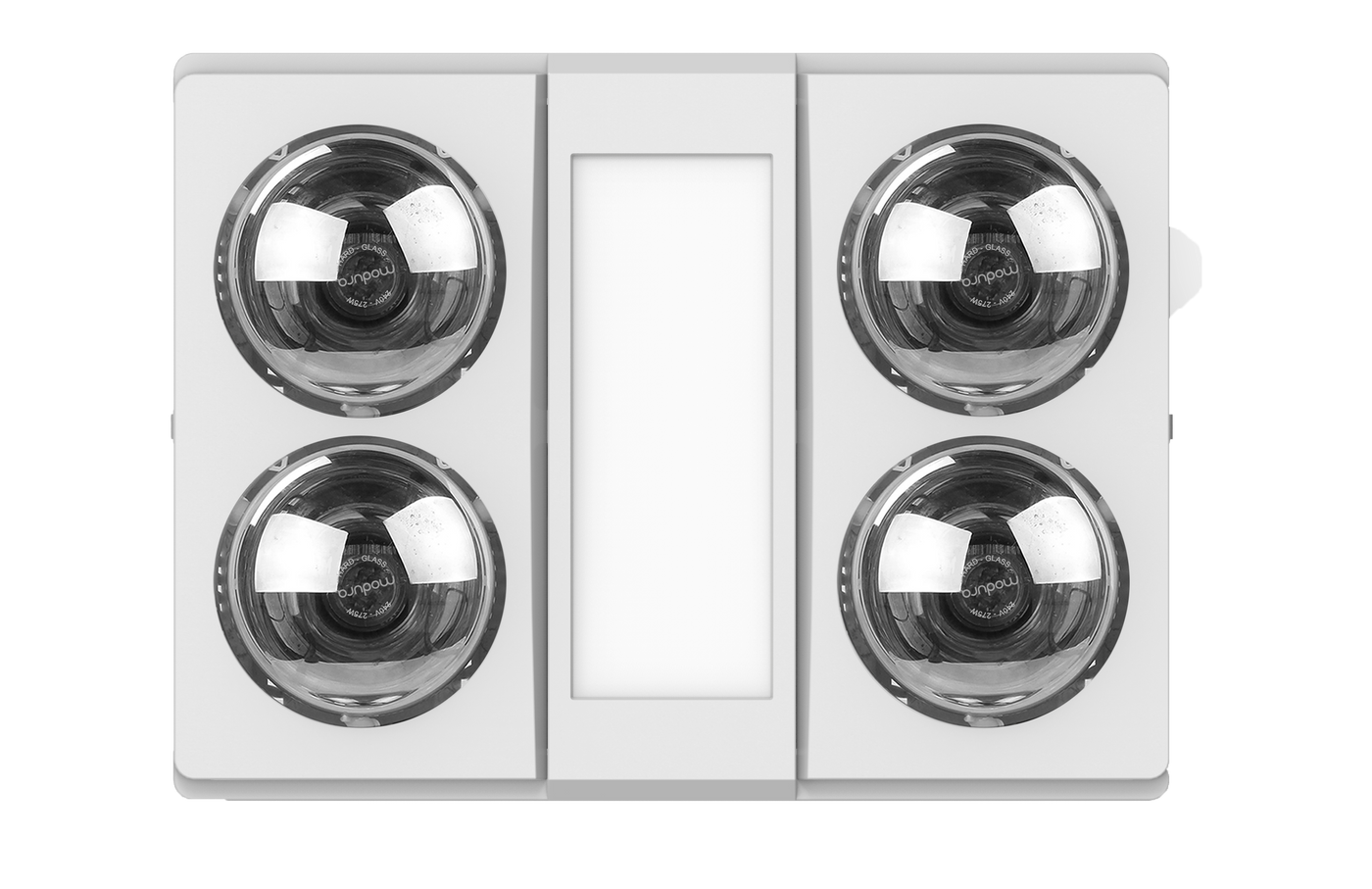 Modura AllLux4 - 4 Heat 3 in 1 Bathroom Heater Exhaust Fan with 16W Tricolour Panel Light