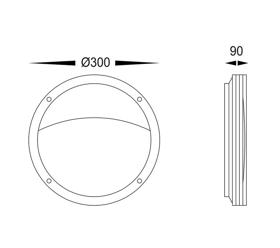 Havit Stor Black LED Bunker Light With Eyelid