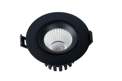 3A 10W LED COB Gimble Dimmable Downlight Recessed Black
