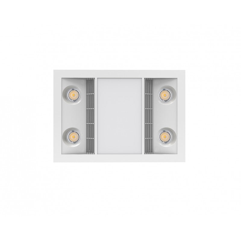 Ventair Manrose Capri Premium High Extraction 3 in 1 Heat, Light & Exhaust -1000w Halogen Heat Lamp, 4 x 4W LED GU-10